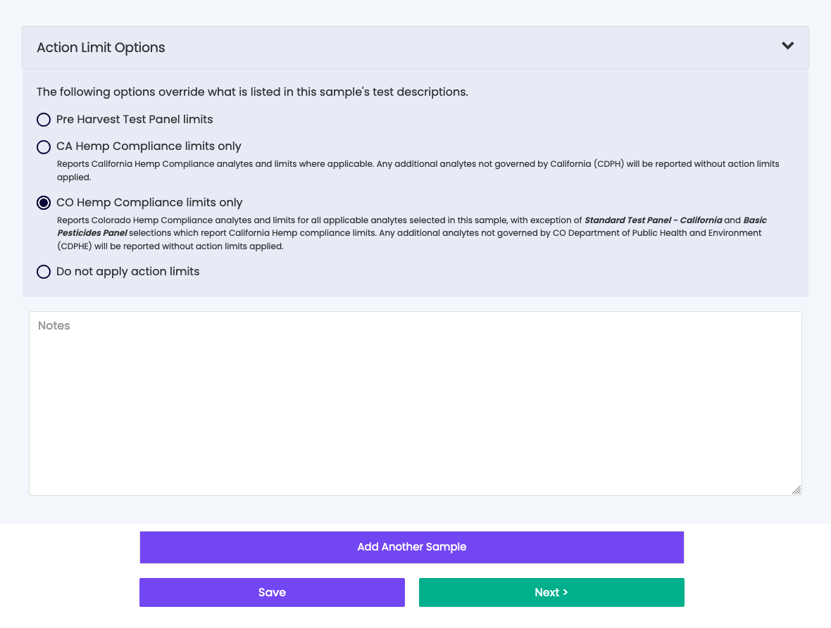 SC Labs CSP Updated Sample Submission page - Detail 6